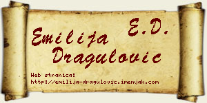 Emilija Dragulović vizit kartica
